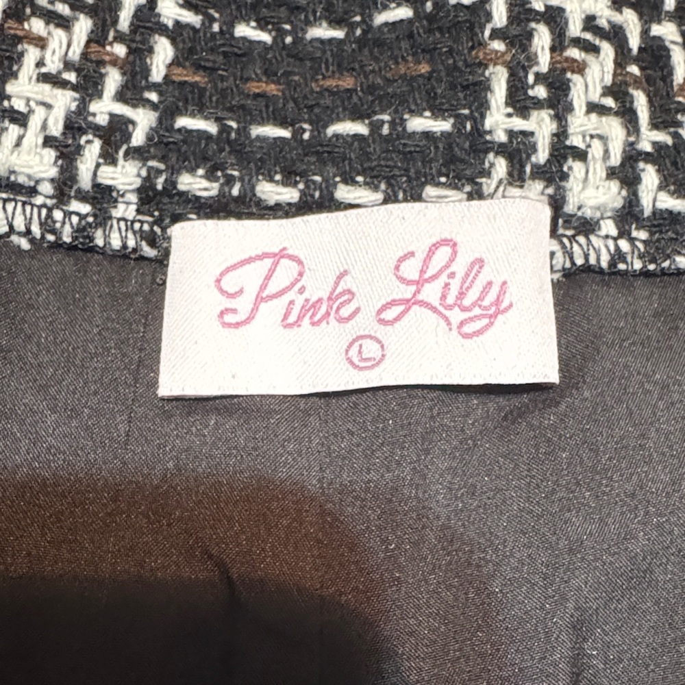 Pink Lily Black and White Checkered High Waist Shorts - Picture 2 of 4